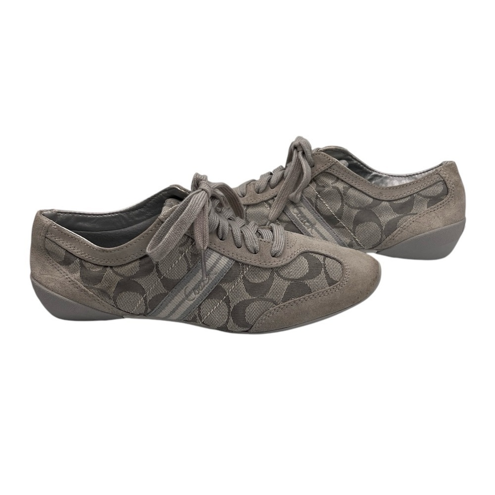 Coach Silver Beyla Signature Sneakers Size 6 1/2 Women’s